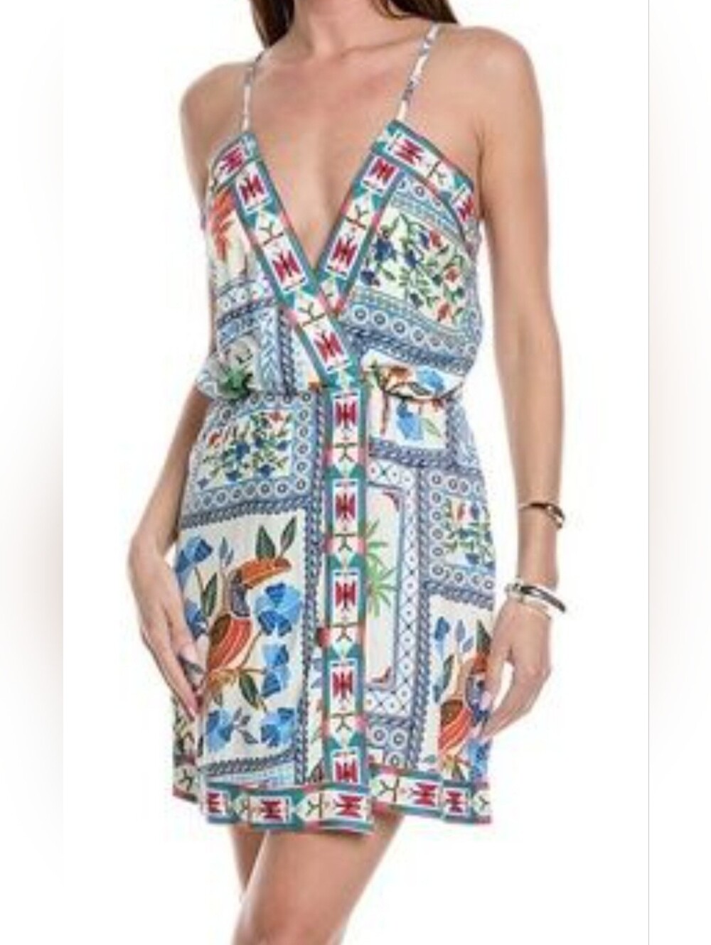 Farm Rio Tropical Print Mini Dress